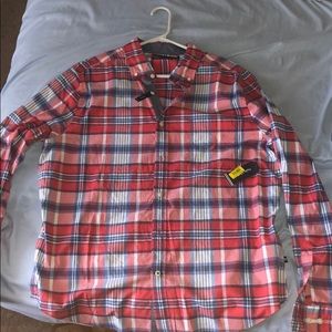 NWT Nautica plaid button up